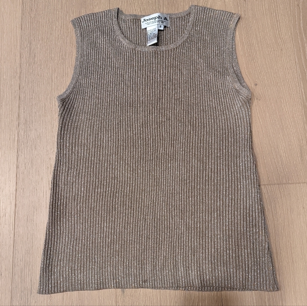 Y2K Joseph A Ribbed Sleeveless Top in Gold